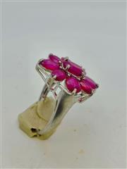 Ruby Lady's Silver & Stone Ring 925 Silver 4.99g